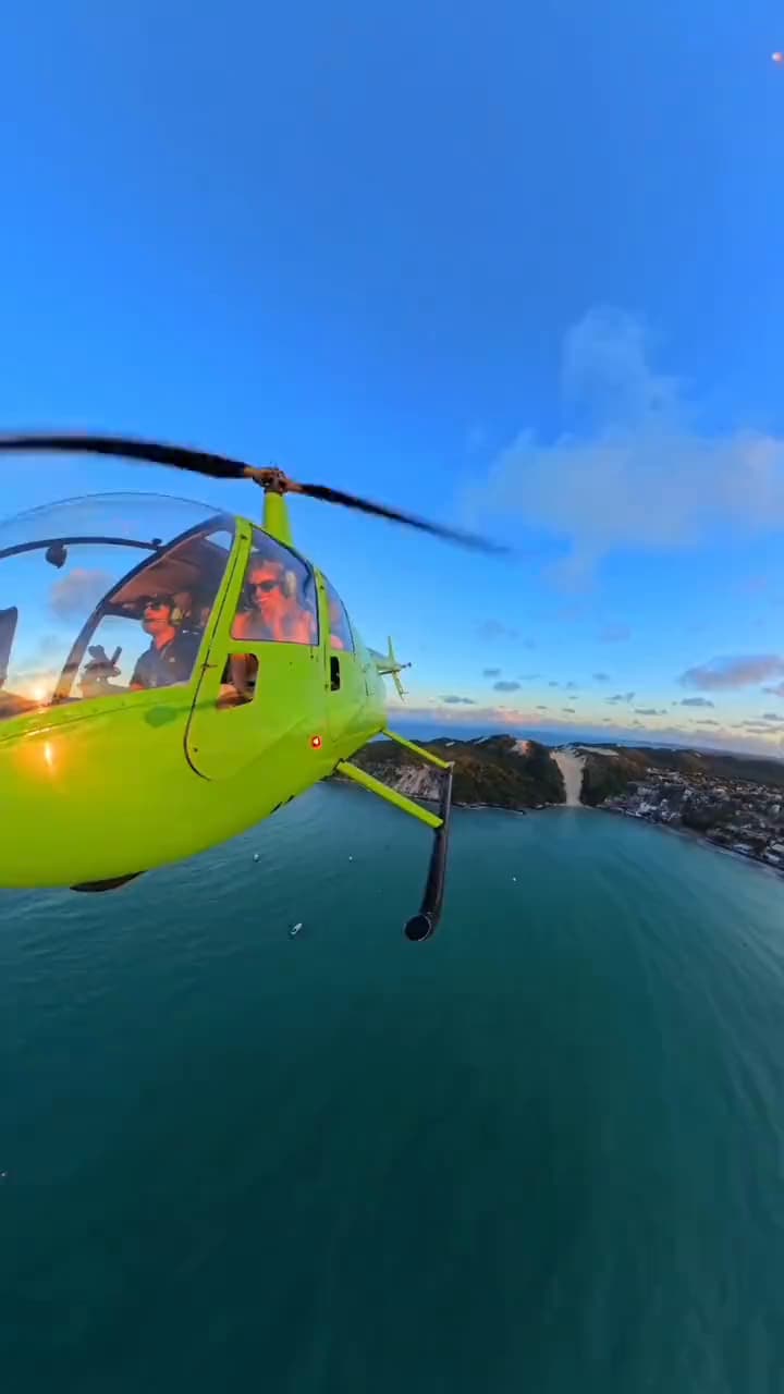 Vista aérea de Natal durante o voo panorâmico de helicóptero